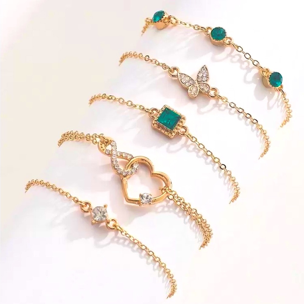 Gold Charm Bracelet Set NEW 🏷️